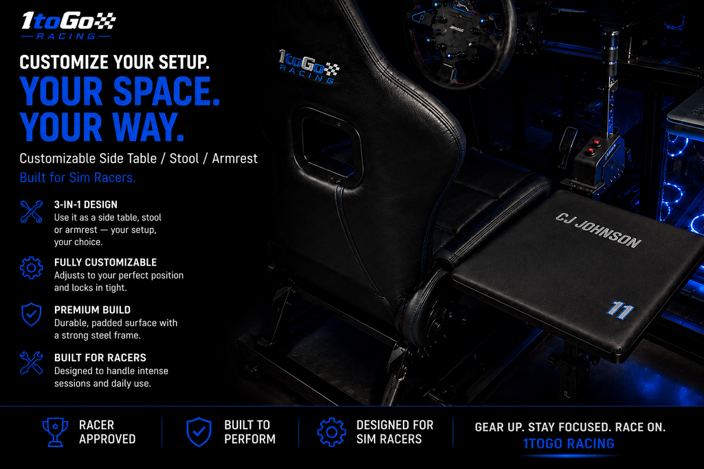 Custom 3-in-1 Sim Racing Side Table