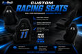 Custom Sim Racing Seat with Personalized Logo